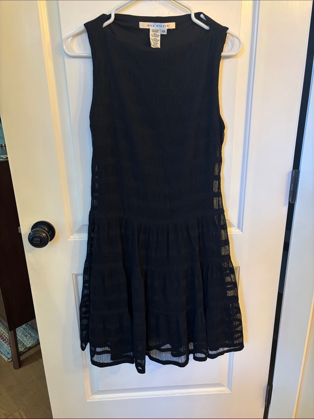 Max Studio Black Sleeveless Midi Dress